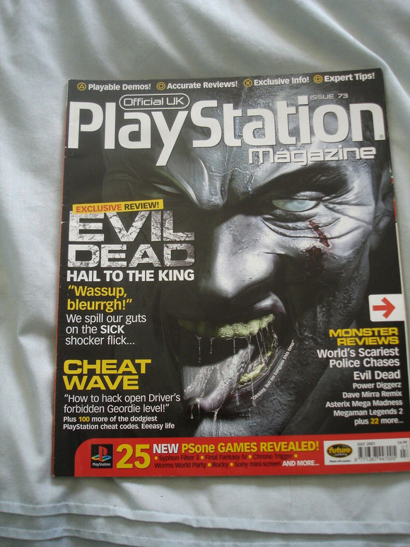 Official UK Playstation magazine with disc  issue # 73 - Evil Dead