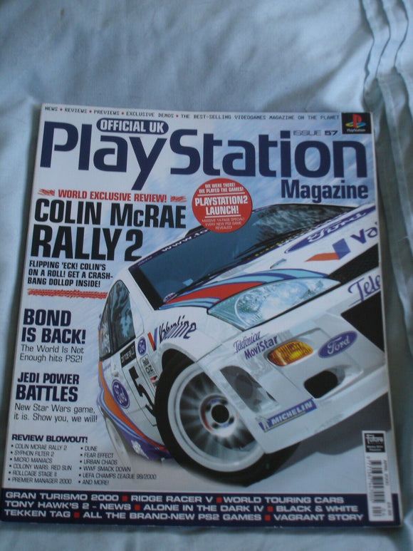 Official UK Playstation magazine with disc  issue # 57 - Colin McRae Rally 2