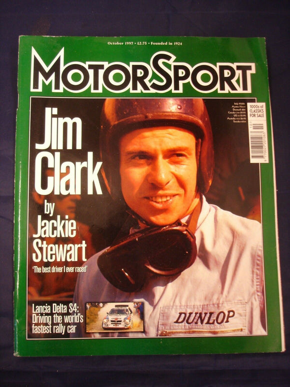 Motorsport Magazine - October 1997 - Jim Clark by Jackie Stewart