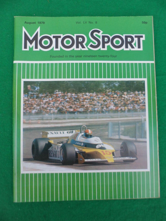 Motorsport Magazine - August 1979 - Contents shown in photographs