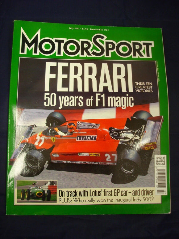 Motorsport Magazine July 2001 - Ferrari - 50 years of F1 magic