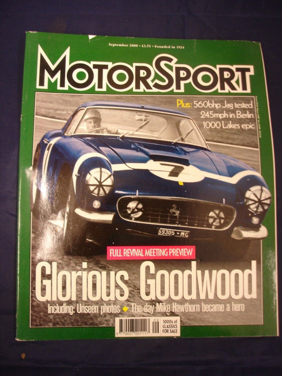Motorsport Magazine - September 2000 - Glorious Goodwood