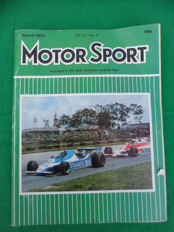 Motorsport Magazine - March 1979 - Contents shown in photographs