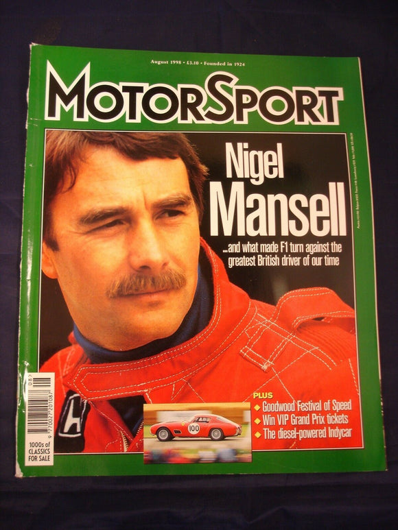 Motorsport Magazine - August 1998 - Nigel Mansell