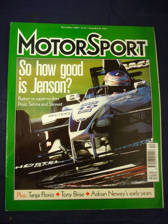 Motorsport Magazine December 2000 - So How good is Jensen?