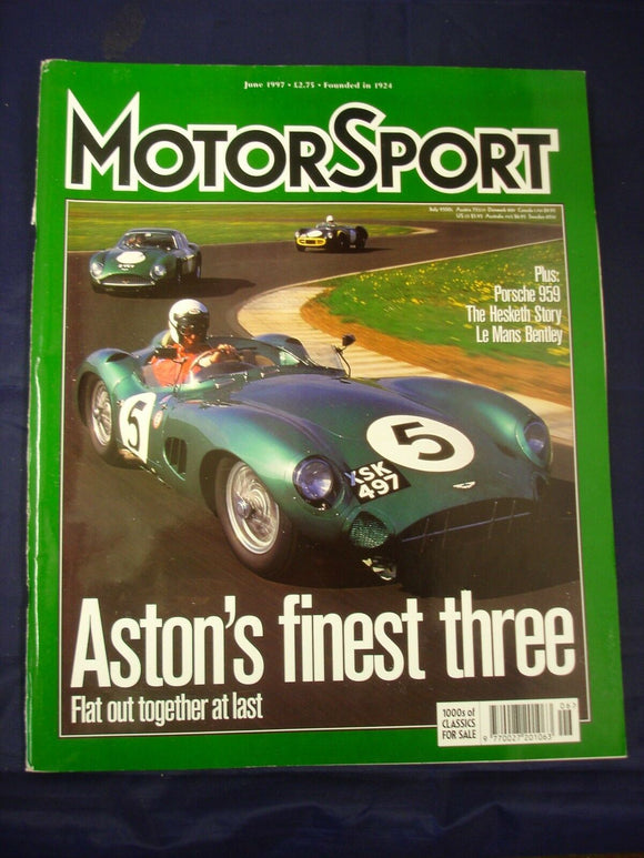 Motorsport Magazine - June 1997 - Aston's finest three