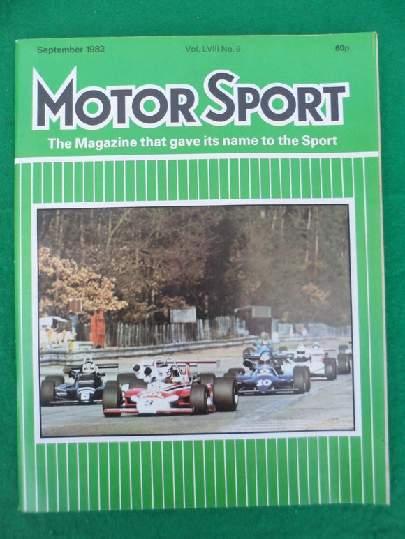 Motorsport Magazine - September 1982 - Contents shown in Photographs