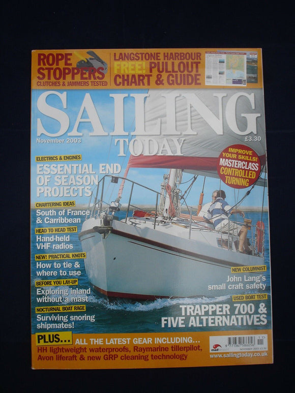 Sailing today - Nov 2003 - Trapper 700 - Bardsey Sound - Snoring Shipmates