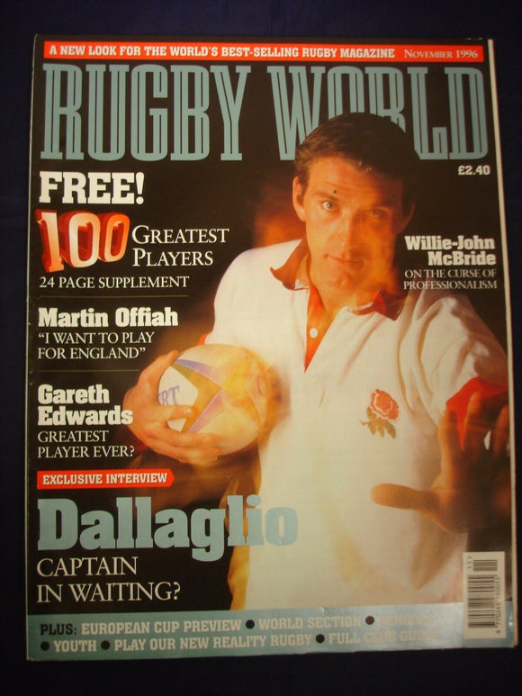Rugby World magazine  - November 1996