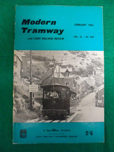 Modern Tramway Magazine -February 1962 - Contents shown in photographs