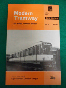Modern Tramway Magazine - April 1976 - Contents shown in photographs