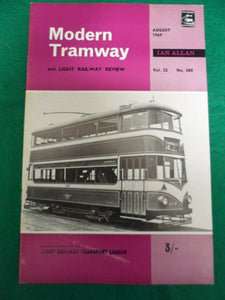 Modern Tramway Magazine - August 1969 - Contents shown in photographs