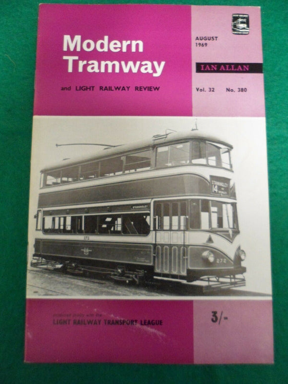 Modern Tramway Magazine - August 1969 - Contents shown in photographs