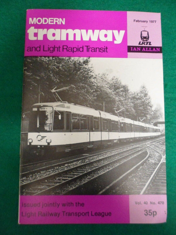 Modern Tramway Magazine - February 1977 - Contents shown in photographs