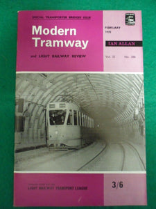 Modern Tramway Magazine - February 1970 - Contents shown in photographs