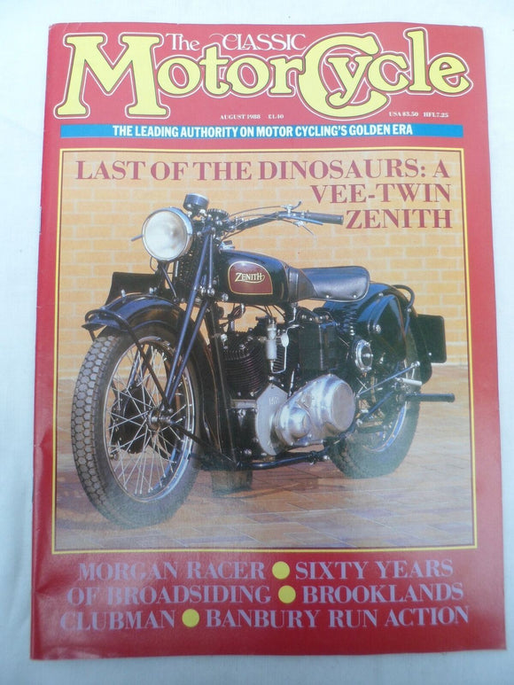 The Classic Motorcycle - August 1988 - Zenith - Morgan racer