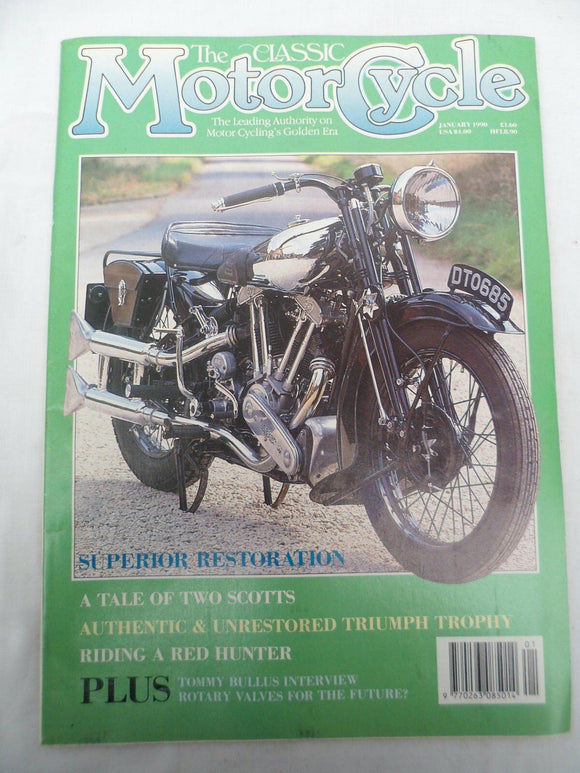 The Classic Motorcycle - Jan 1990 - Scott - Superior - Red Hunter
