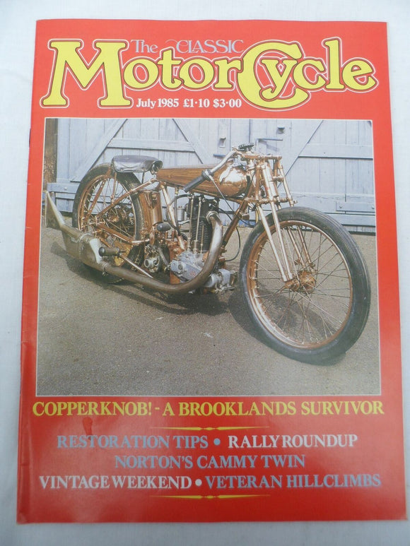 The Classic Motorcycle - July 1985 - Copperknob - restoration tips