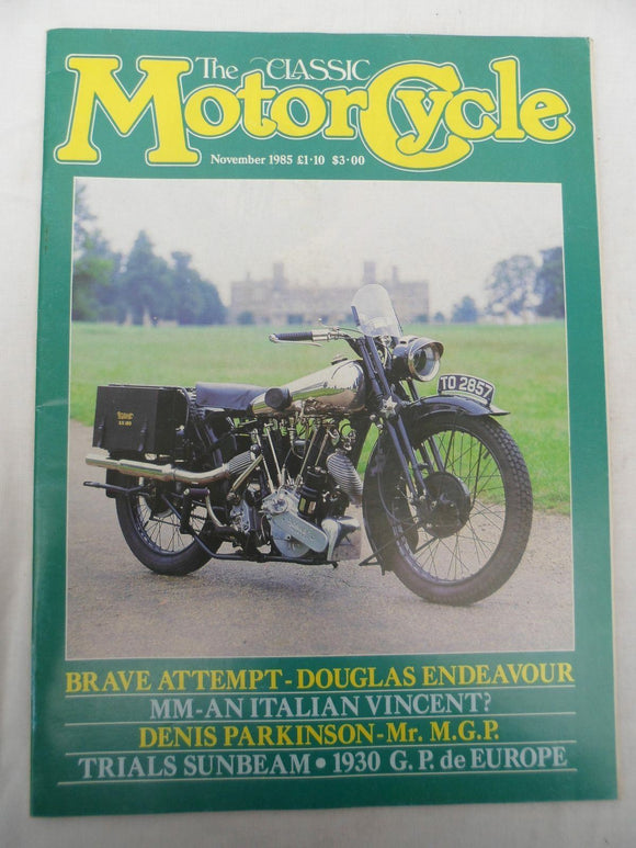 The Classic Motorcycle - Nov 1985 - Douglas Endeavour - Trials Sunbeam
