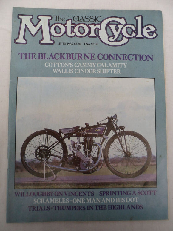 The Classic Motorcycle - July 1986 - Wallis cinder shifter - Scott