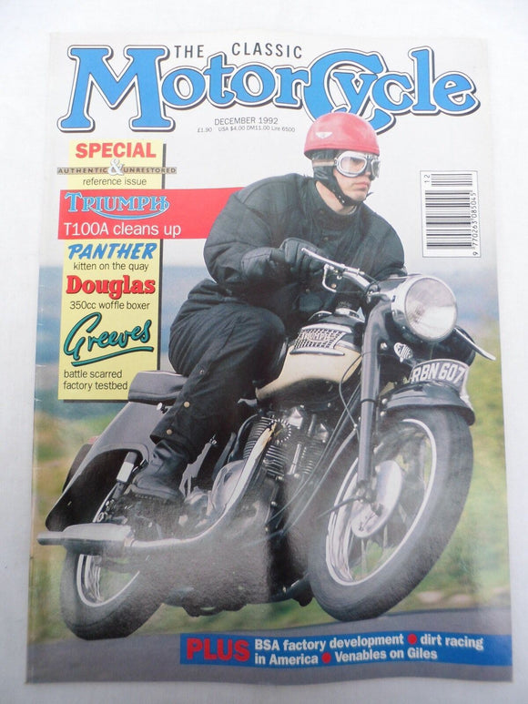 The Classic Motorcycle - Dec 1992 - Panther - Douglas - Greeves