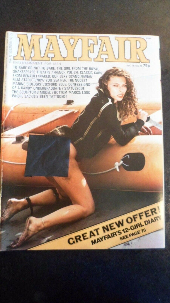 mayfair magazine volume 15 number 9 mens adult glamour magazine