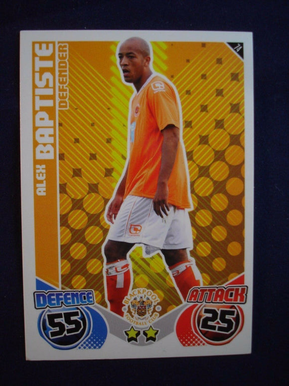 Match Attax 2009/10 - Blackpool - Alex Baptiste