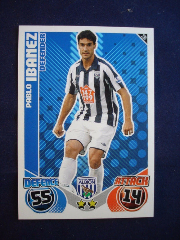 Match Attax 2009/10 - West Brom - Pablo Ibanez