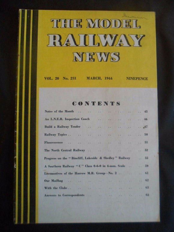 Model Railway News - March 1944