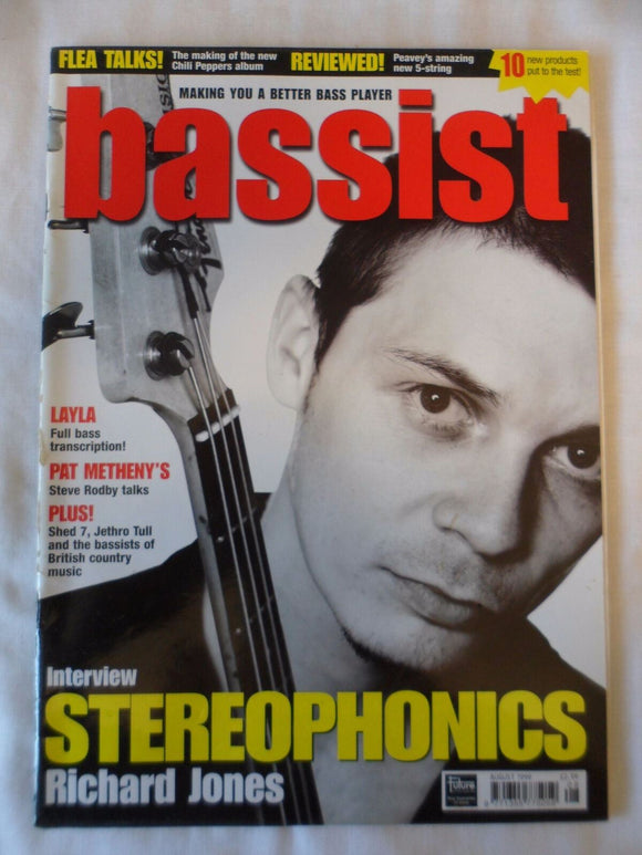 Bassist Bass Guitar Magazine - August 1999 - Richard Jones - Stereophonics