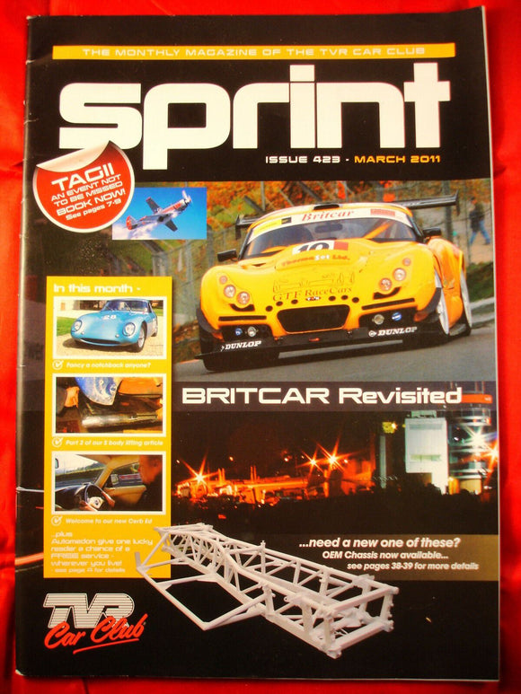 TVR Owners Club Sprint Magazine issue 423 -  March 2011