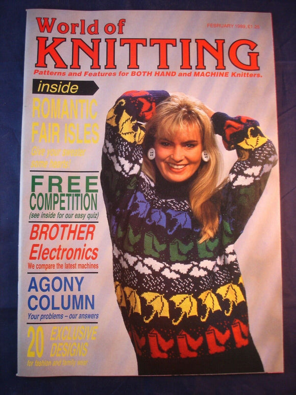 World of Knitting magazine - February 1989