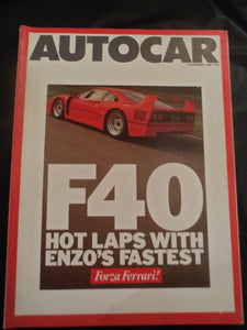 Autocar - w/e 14 October 1987 - Ferrari F40