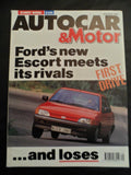 Autocar - 29 August 1990 - Ford escort - Fiat Tempra