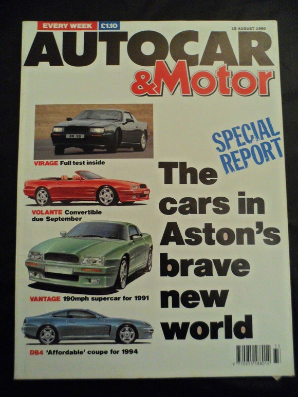 Autocar - 15 August 1990 - Aston Martin Virage