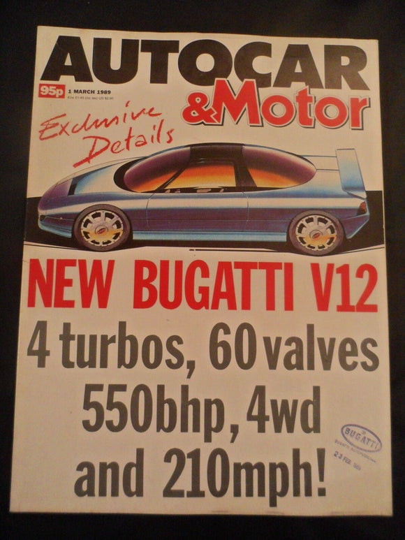 Autocar - 1 March 1989 - Bugatti - Suzuki Swift GTi