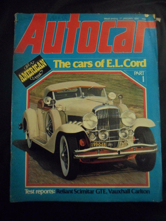 Autocar - w/e 17 January 1981 - The cars of E. L. Cord