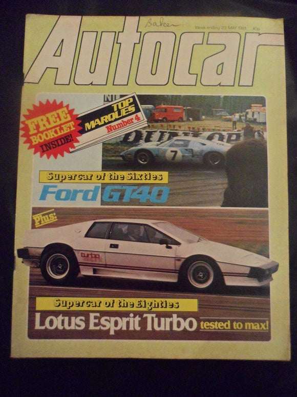 Autocar - w/e 23 May 1981 - Lotus Esprit Turbo
