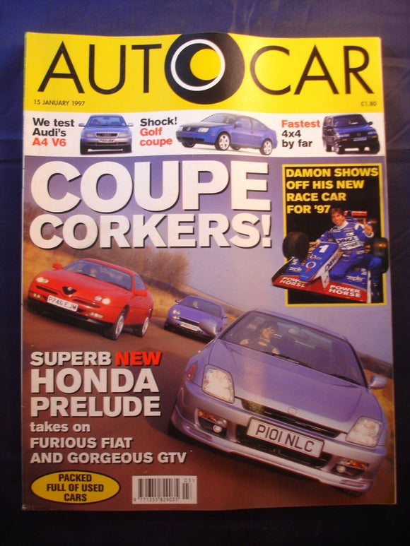 Autocar -15th January 1997 - Coupe - Honda Prelude - A6