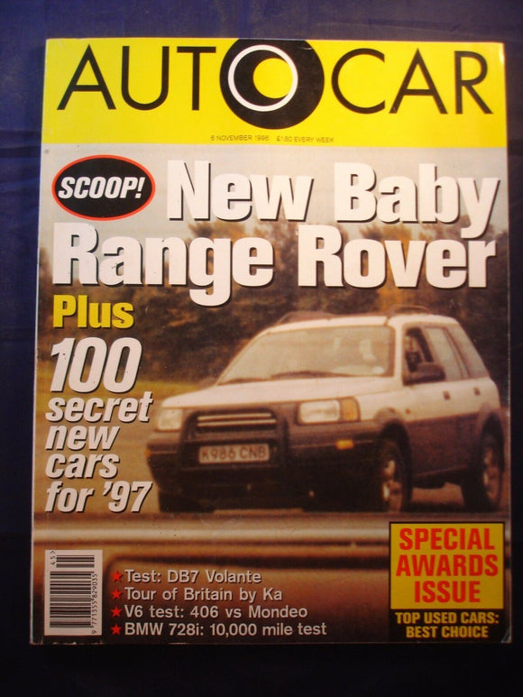 Autocar - 6th November 1996 - DB7 Volante - 728i - 406 v Mondeo