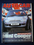Autocar - 28th November 2001 - Mini Cooper