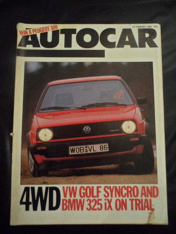 Autocar - w/e 19 February 1986 - Golf Synchro - Bmw 325iX