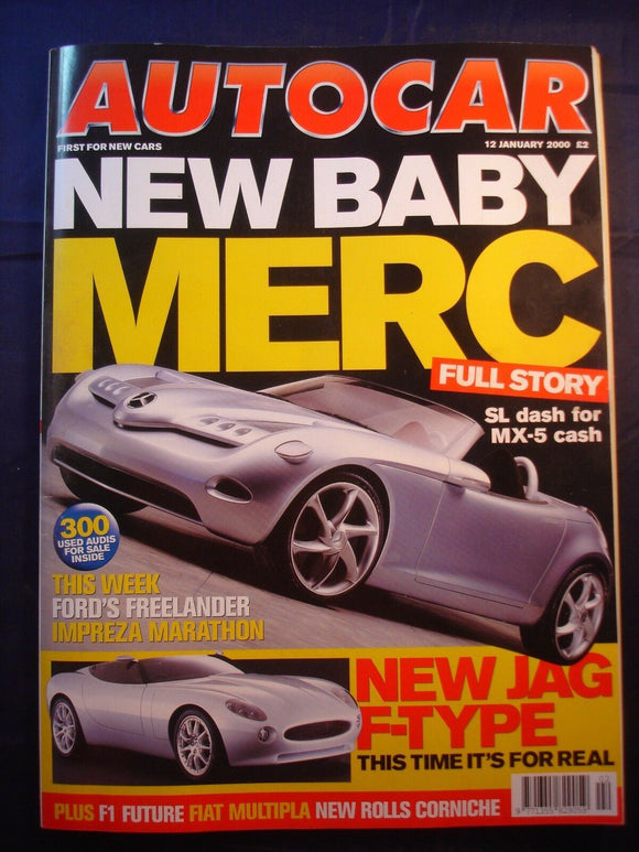 Autocar - 12th January 2000 - Fiat Multipla test - Jaguar F type