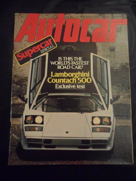 Autocar - w/e 9 October 1982 - Lamborghini Countach 500
