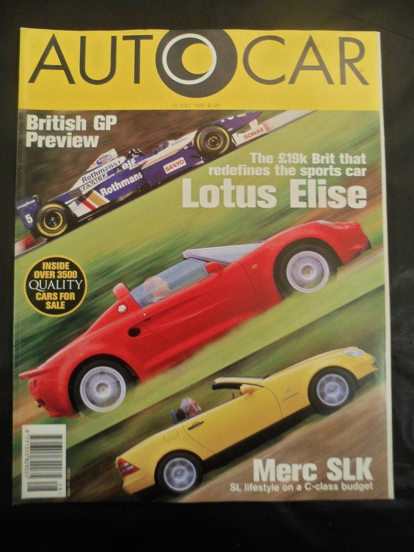 Autocar - 10 July 1996 - Sports car special - Lotus Elise - Merc SLK