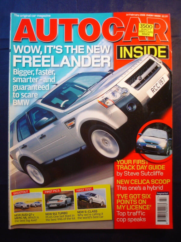 Autocar - 14th February 2006 - S Class - Q7 - ML - 911 - your first track day -