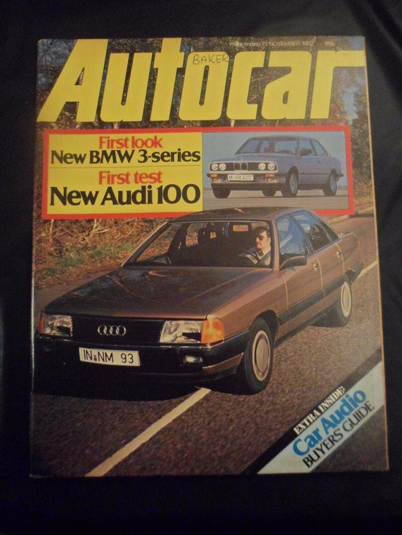 Autocar - w/e 27 November 1982 - BMW 3 series - Audi 100