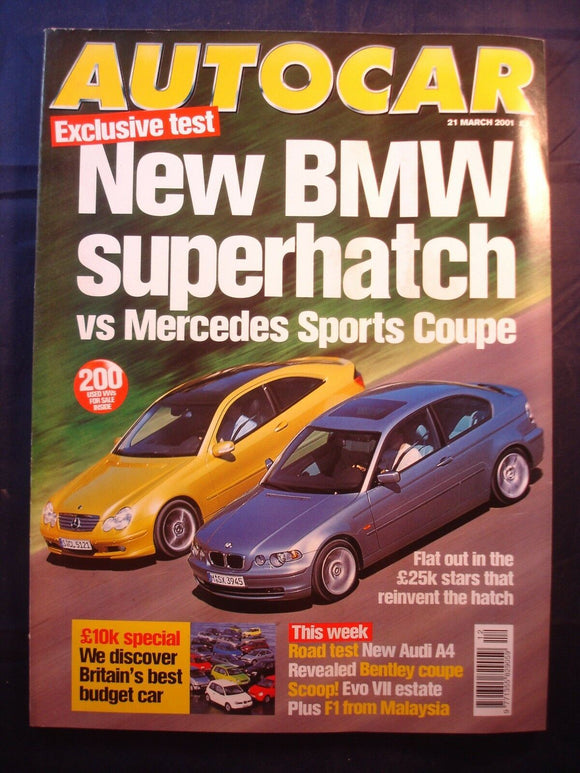 Autocar - 21st March 2001 - Viper GTS - Bentley - Merc BMW coupe