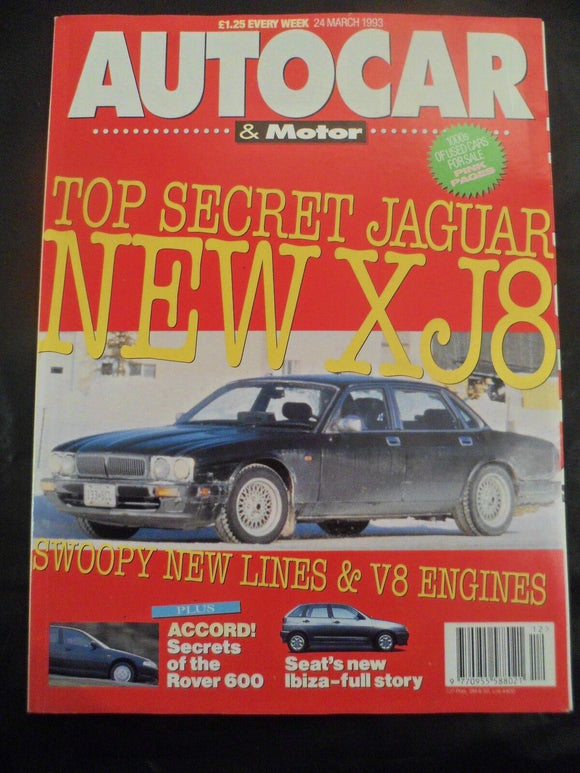 Autocar - 24 March 1993 - Honda Accord - Jaguar XJ8