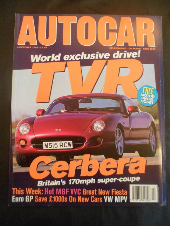 Autocar - 4 October 1995 - TVR Cerbera - MGF VVC